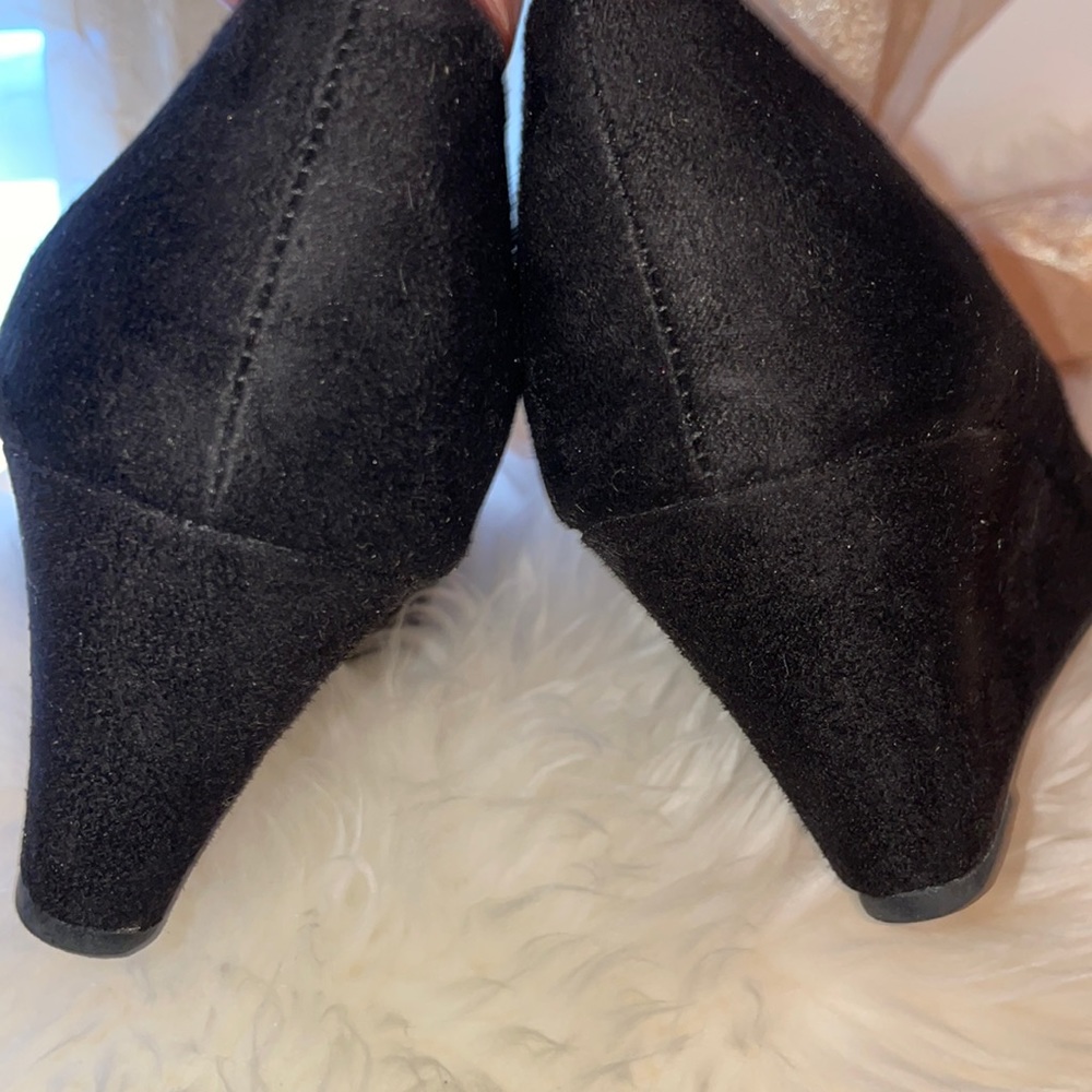 Black velvet wedges - Picture 4 of 7